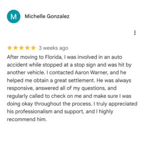 Google review from Michelle Gonzalez